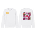 Official Roobarb & Custard "Custard Grid" Front & Back Print Retro Organic Sweatshirt