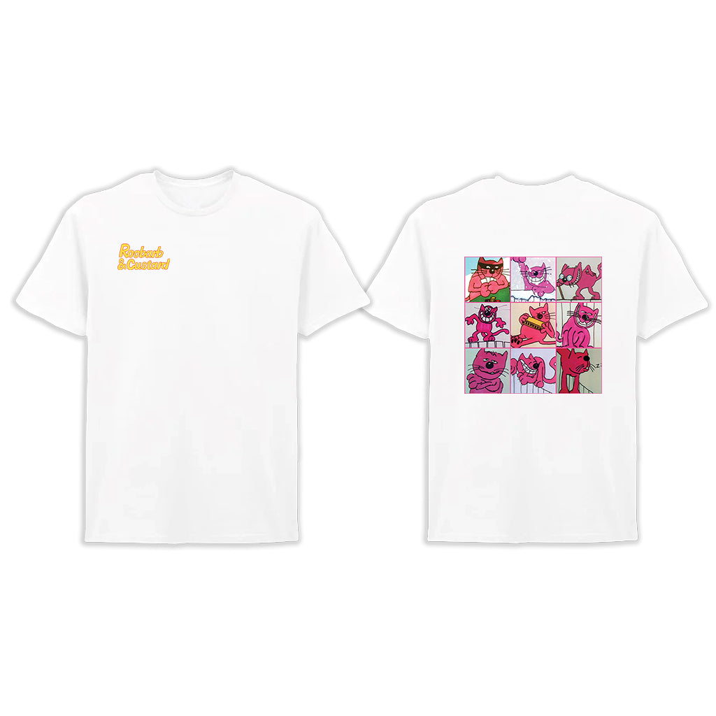 Roobarb & Custard "Custard Grid" Front & Back Print T-Shirt