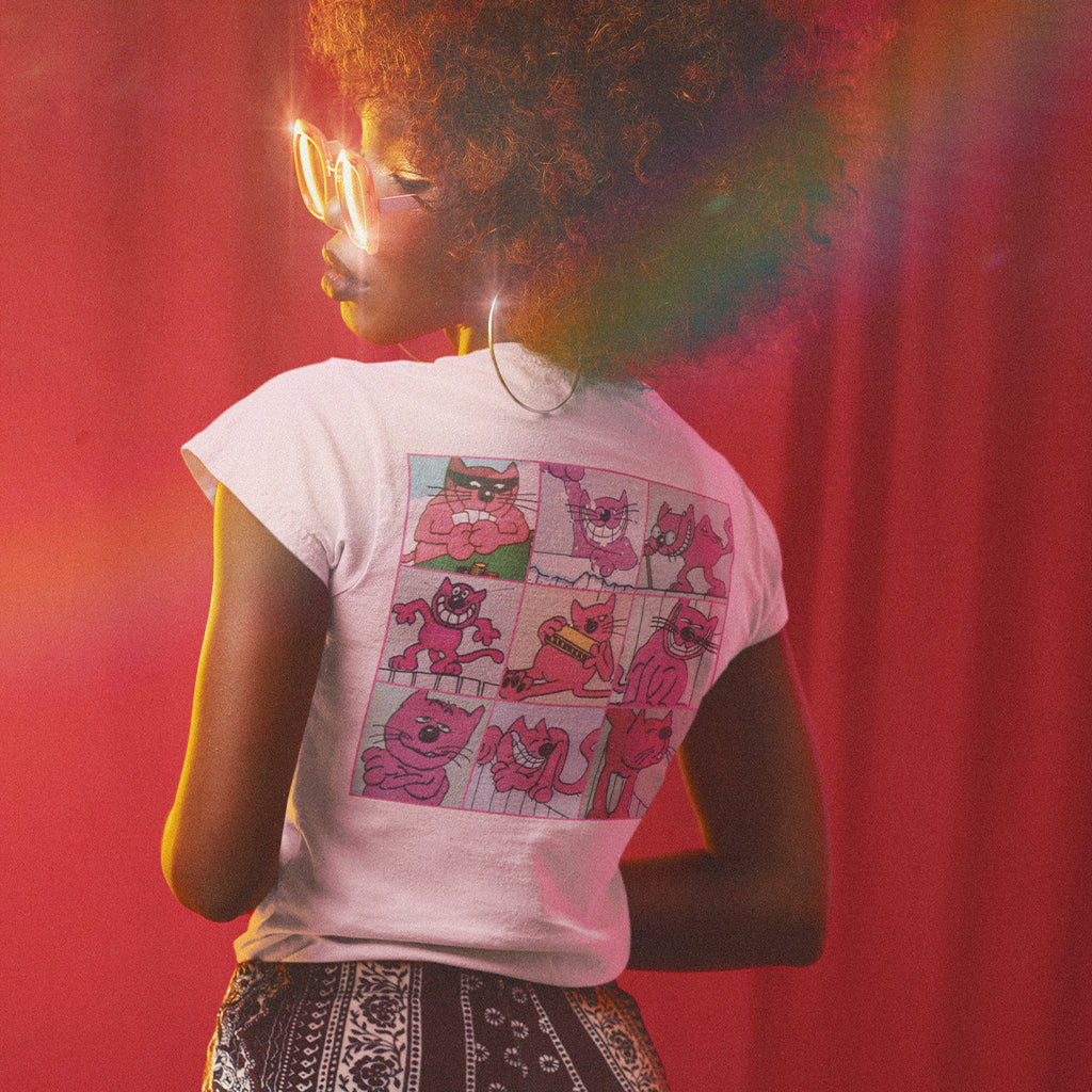 Roobarb & Custard "Custard Grid" Front & Back Print T-Shirt