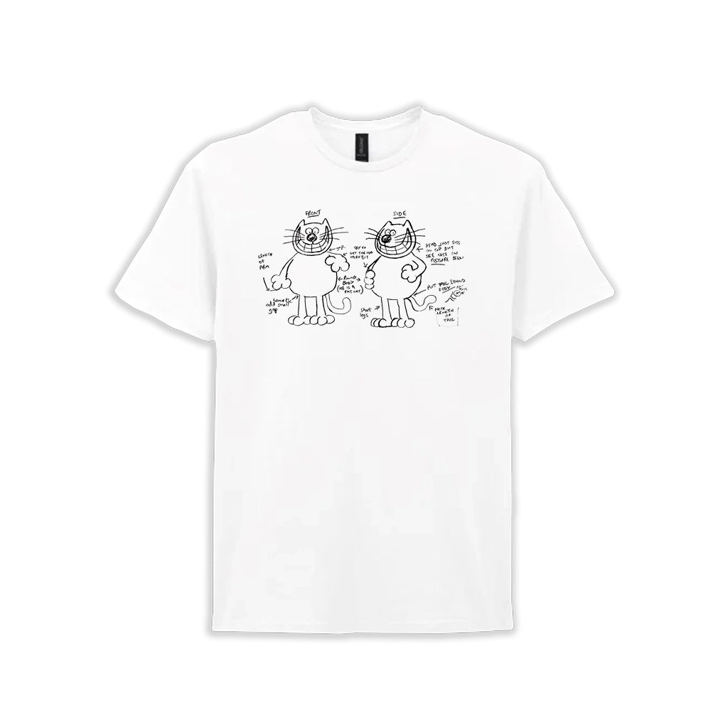 Roobarb & Custard "Custard Body Style Sheet" White T-Shirt