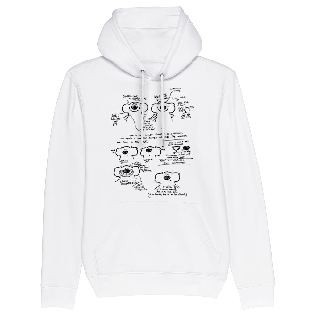 Official Roobarb & Custard "Roobarb Face Style Sheet" Premium Organic Hoodie