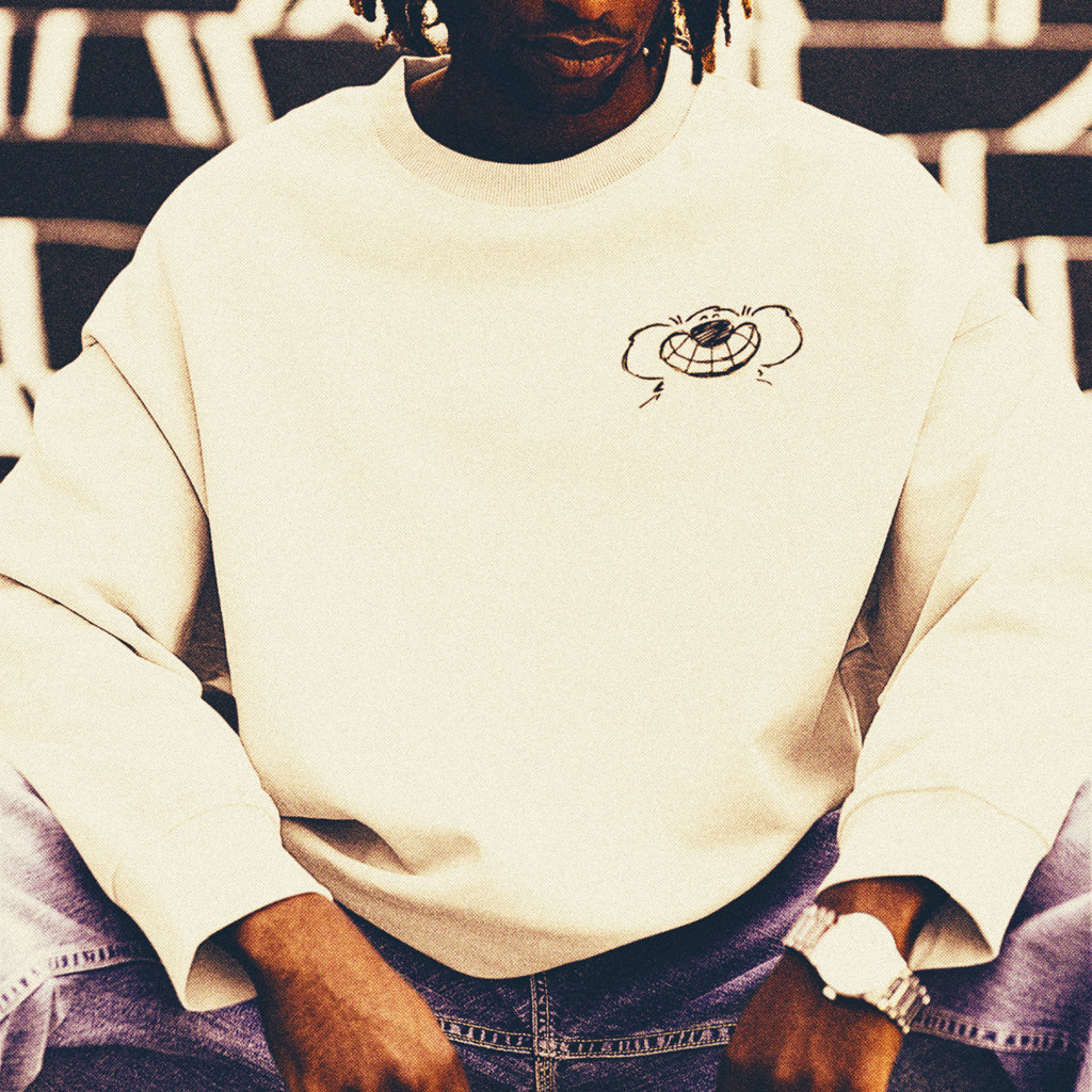 Roobarb & Custard "Roobarb Face" Minimalist Retro Organic Sweatshirt