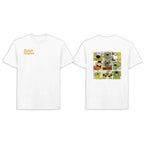 Official Roobarb & Custard "Roobarb Grid" Front & Back Print Retro T-Shirt