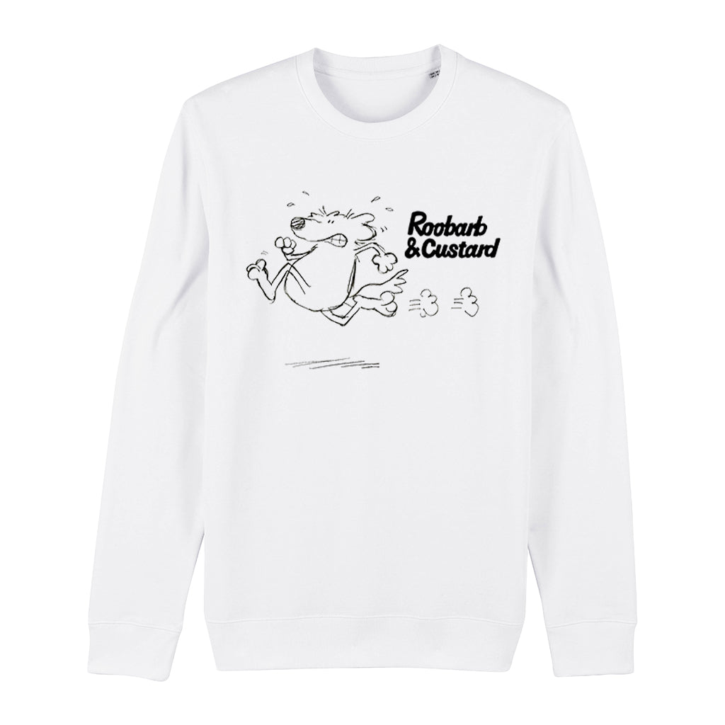 Official Roobarb & Custard "Running Roobarb Pose" Retro Sweatshirt