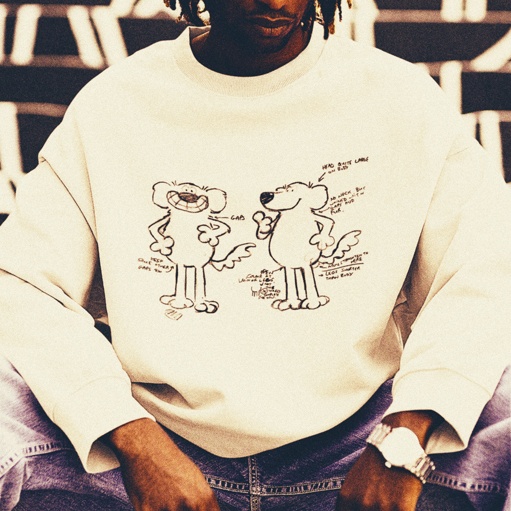 Official Roobarb & Custard "Roobarb Style Sheet" Animator Notes Retro Sweatshirt