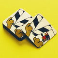 Roobarb & Custard "Director's Clapperboard" Retro Cork-Backed Coaster