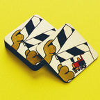 Roobarb & Custard "Director's Clapperboard" Retro Cork-Backed Coaster