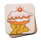 Roobarb & Custard "Roobarb's Cake" Retro Cork-Backed Coaster