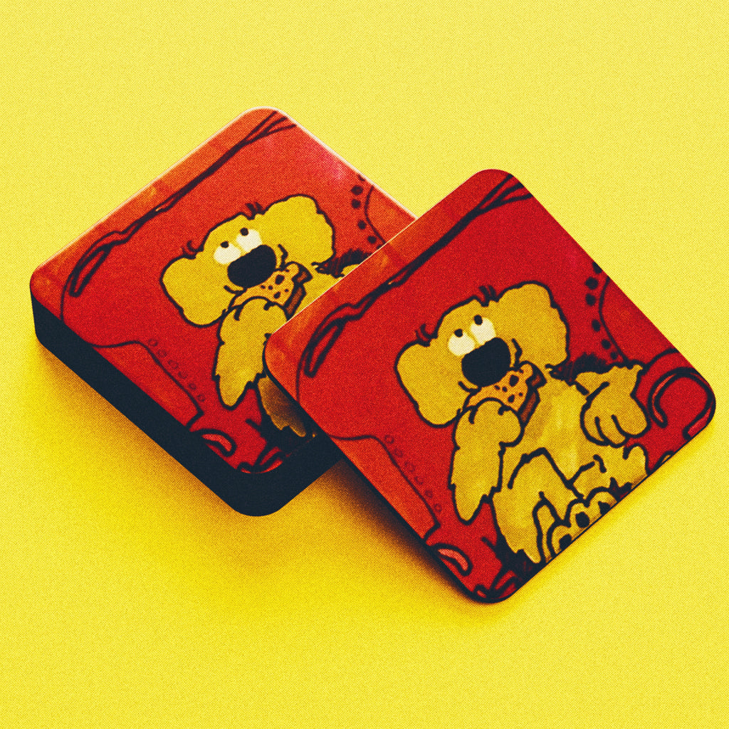 Roobarb & Custard "Roobarb's Chair" Retro Cork-Backed Coaster