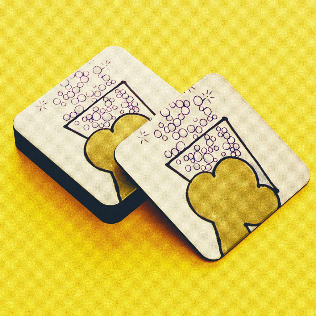 Roobarb & Custard "Roobarb's Drink" Retro Cork-Backed Coaster