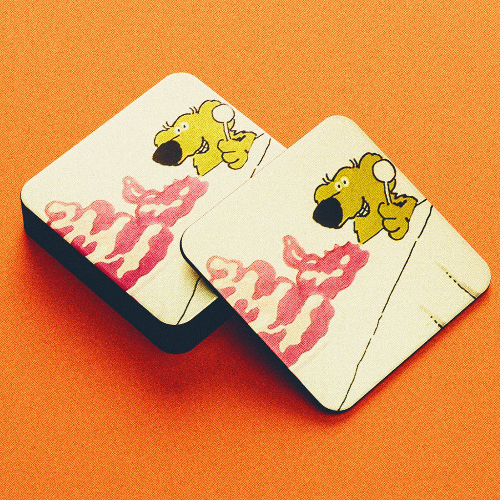 Roobarb & Custard "Roobarb's Jelly" Retro Cork-Backed Coaster
