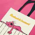 Roobarb & Custard "Custard Laying on Fence" Edge-to-Edge Tote Bag