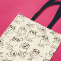 Roobarb & Custard "Custard Sketch Pattern" Edge-to-Edge Tote Bag