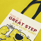 Roobarb & Custard "Great Step for Dog-Kind" Edge-to-Edge Tote Bag