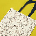 Roobarb & Custard "Roobarb Sketch Pattern" Edge-to-Edge Tote Bag