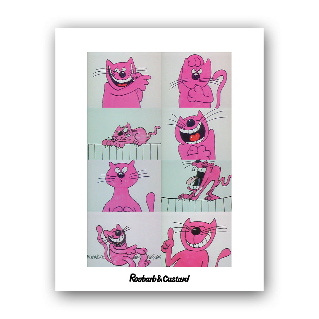 Roobarb & Custard "Custard Collage" Premium Art Print
