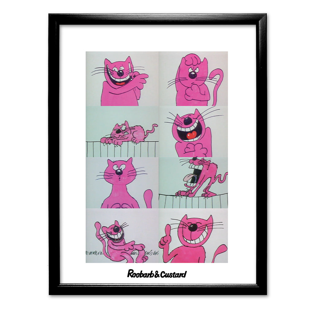 Roobarb & Custard "Custard Collage" Premium Art Print