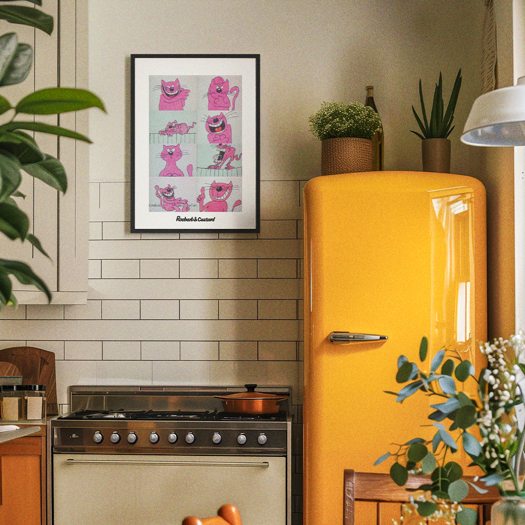 Roobarb & Custard "Custard Collage" Premium Art Print