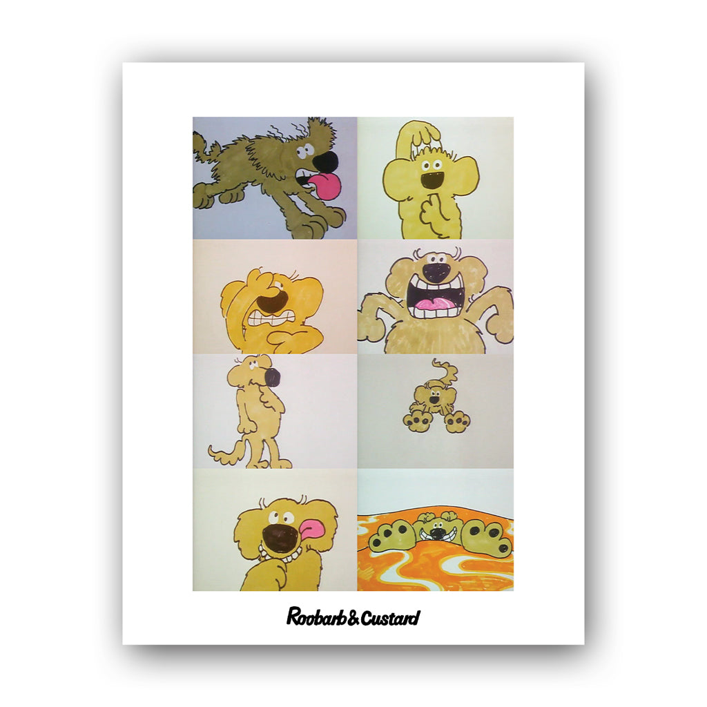 Roobarb & Custard "Roobarb Collage" Premium Art Print