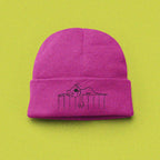 Roobarb & Custard "Custard Outline" Classic Pink Winter Beanie