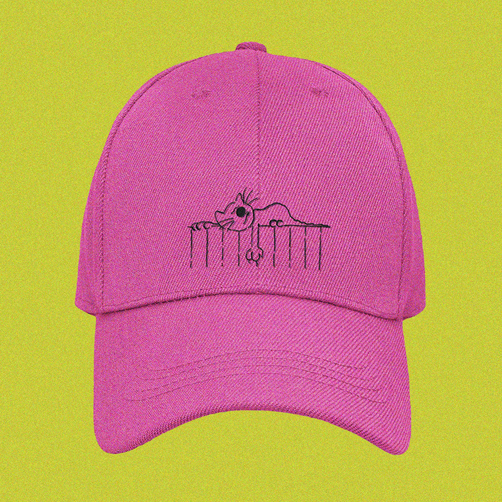 Roobarb & Custard "Custard Outline" Classic Pink Baseball Cap