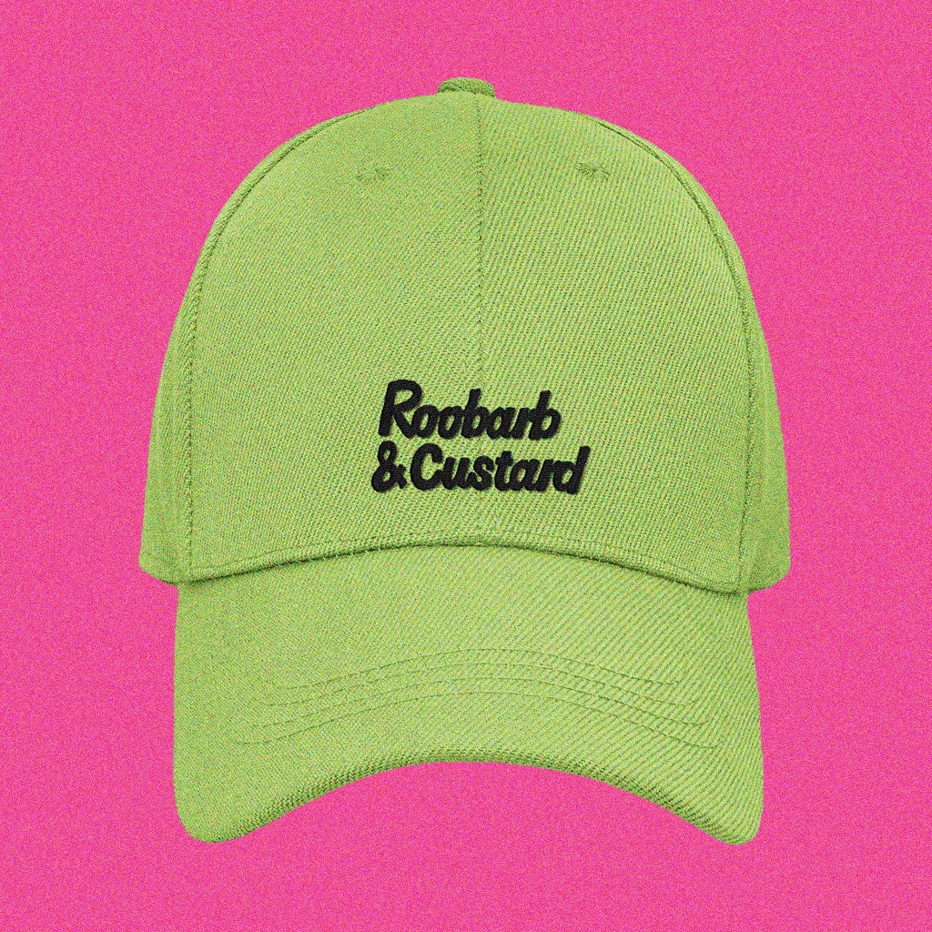 Roobarb & Custard "Black Logo" Classic Green Baseball Cap