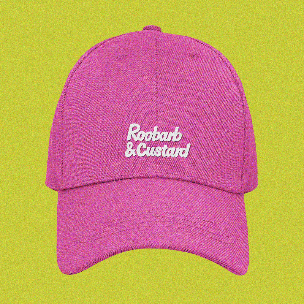 Roobarb & Custard "White Logo" Classic Pink Baseball Cap