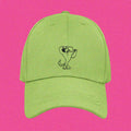 Roobarb & Custard "Flexing Roobarb Outline" Classic Green Baseball Cap