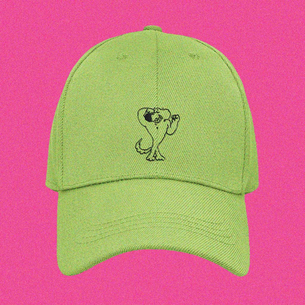 Roobarb & Custard "Flexing Roobarb Outline" Classic Green Baseball Cap