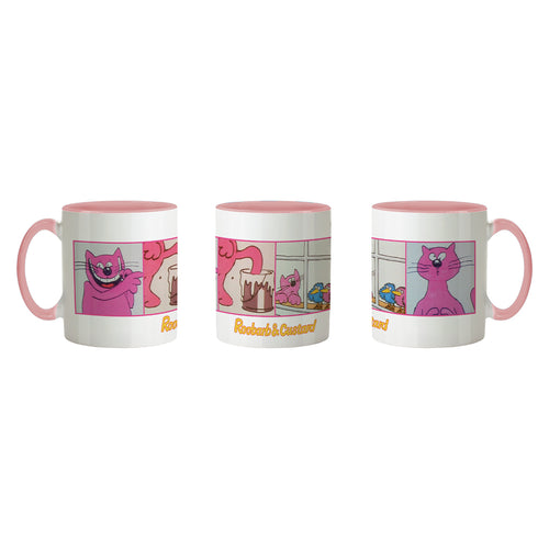 Custard Collage Mug – 11oz Ceramic Retro Roobarb & Custard Gift