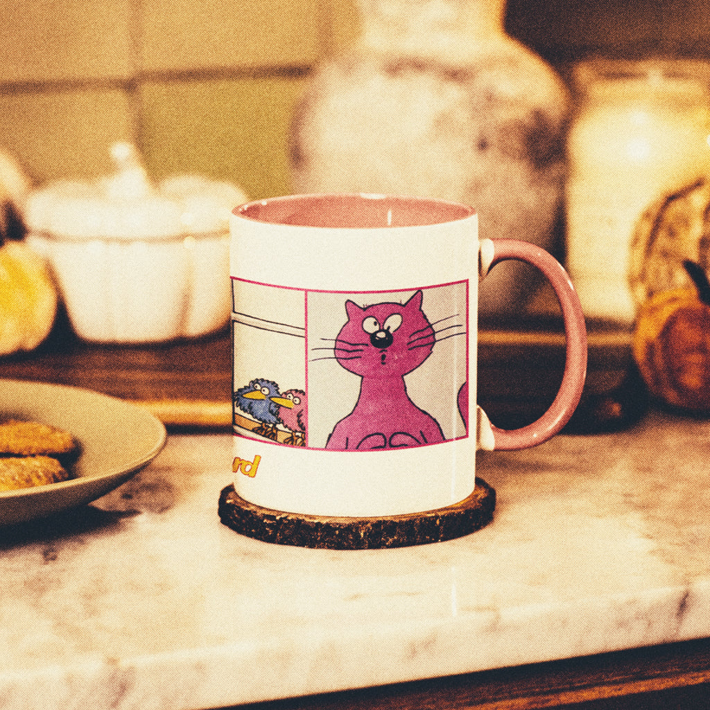 Custard Collage Mug – 11oz Ceramic Retro Roobarb & Custard Gift