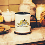 Roobarb & Custard Running Mug – 11oz Black Two-Tone Ceramic Retro Gift