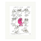 Custard 'Colour Pop' Limited Edition Mounted Print (40x50cm) | Only 100 Printed | Classic Roobarb & Custard Wall Art